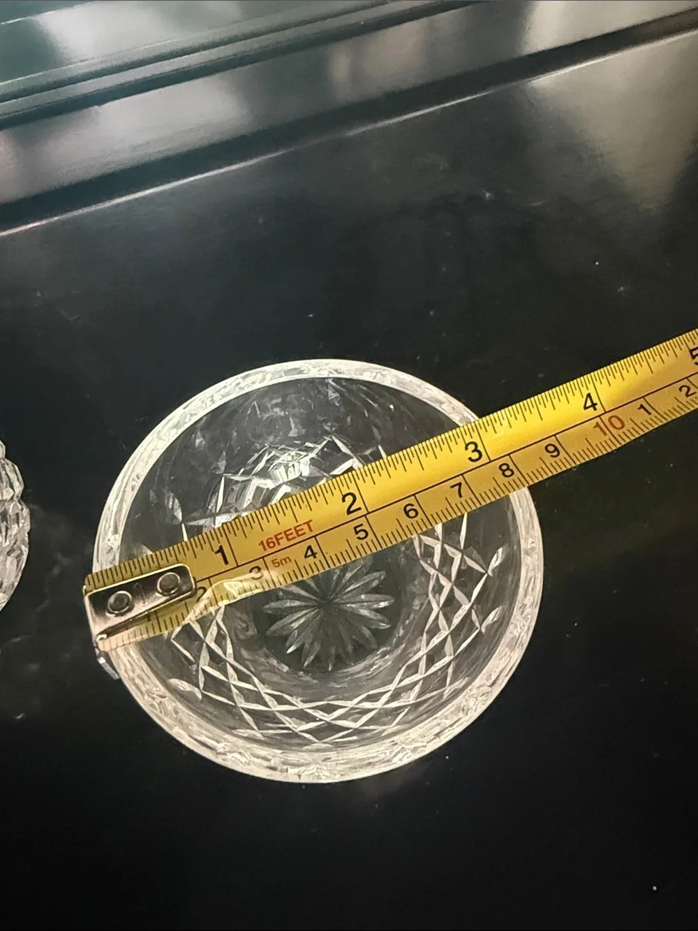 Clear Cut-Glass Creamer and Sugar Bowl - Clear Glass